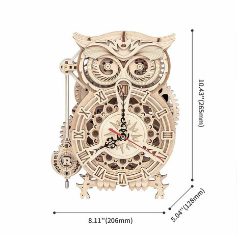 Robotime Owl Clock