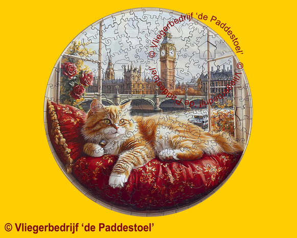 Yiwu Kat in Londen Legpuzzel hout
