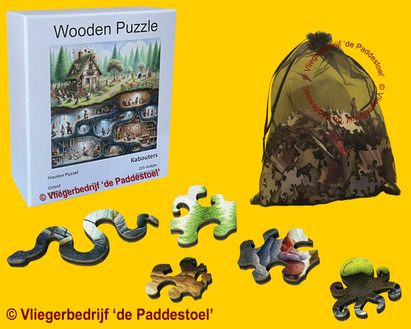 Yiwu Kabouters Legpuzzel hout