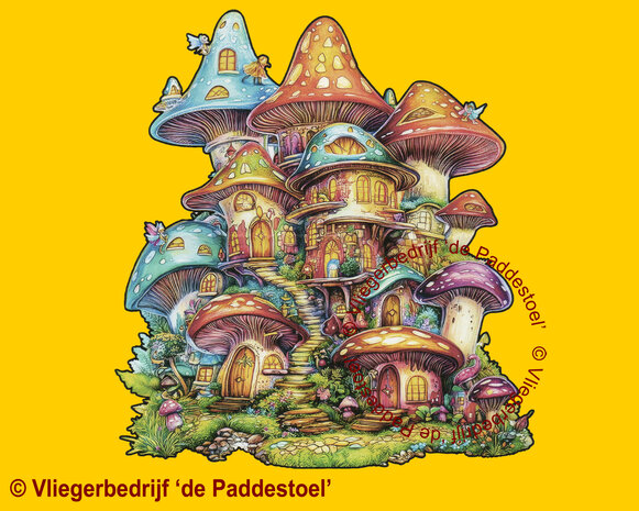 Yiwu Paddenstoelen Dorp Legpuzzel hout