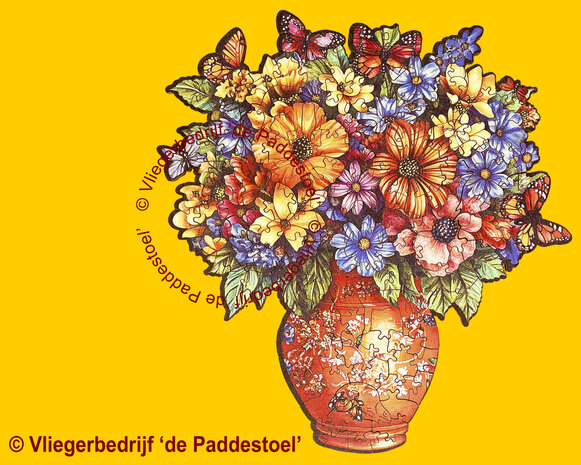 Yiwu Vaas met Bloemen Legpuzzel hout