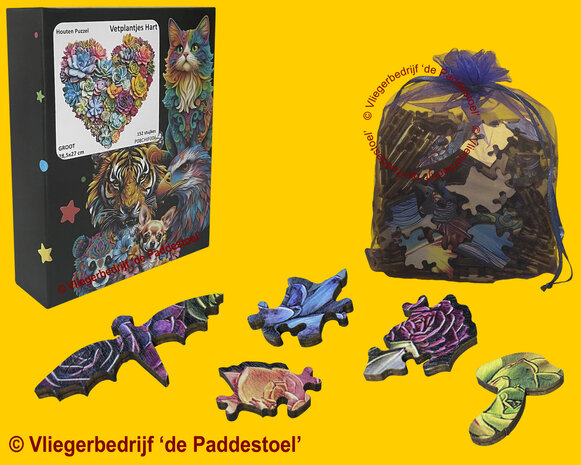 Yiwu Vetplantjes Hart Legpuzzel hout
