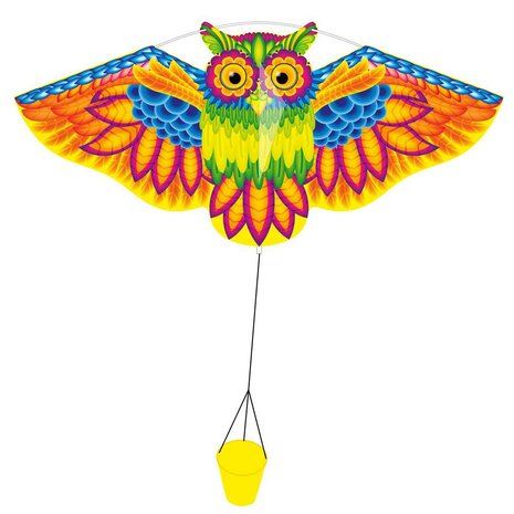 HQ Flashy Owl Kite - eenlijnsvlieger