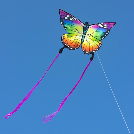HQ Butterfly Kite Rainbow - Eenlijnsvlieger