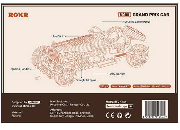 Robotime Grand Prix Car
