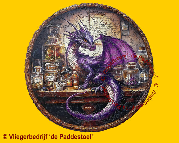 Yiwu Paarse Draak Legpuzzel hout