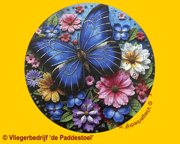 Yiwu Blauwe Vlinder Legpuzzel hout