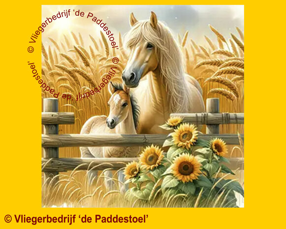 Yiwu Paarden in het Graan Legpuzzel hout