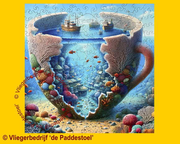 Yiwu Zee in een Mok Legpuzzel hout