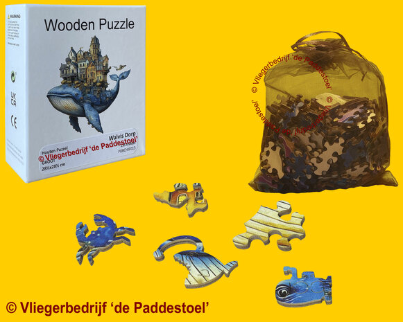 Yiwu Walvis Dorp Legpuzzel hout